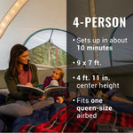 Coleman OneSource Rechargeable 4-Person Camping Dome Tent w/Airflow System  LED Lighting [2000035457]