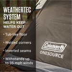 Coleman OneSource Rechargeable 4-Person Camping Dome Tent w/Airflow System  LED Lighting [2000035457]