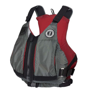 Mustang Womens Rebel Foam Vest - Grey/Red - Large/XL [MV7051-9-L/XL-216]