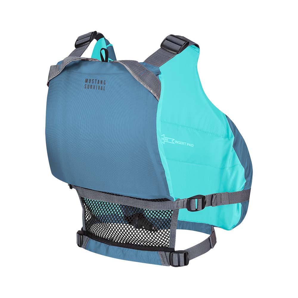 Mustang Womens Moxie Foam Vest - Aqua/Slate- Medium/Large [MV807MMS-853-M/L-253]