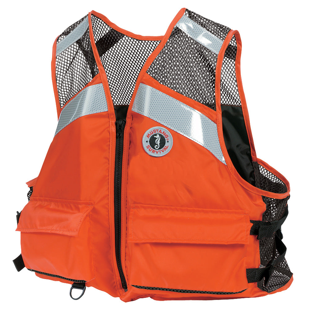 Mustang Industrial Mesh Vest - Orange - Small/Medium [MV1254T1-2-S/M-216]