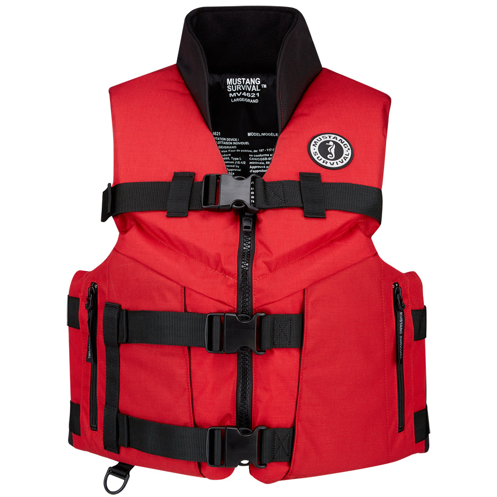 Mustang ACCEL 100 Fishing Foam Vest - Red/Black - Large [MV4626-123-L-216]