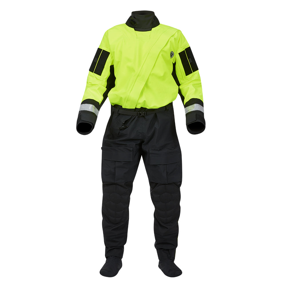 Mustang Sentinel Series Water Rescue Dry Suit - Fluorescent Yellow Green-Black - Small Short [MSD62403-251-SS-101]