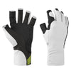 Mustang Traction UV Open Finger Gloves - White  Black - Large [MA6007-267-L-267]